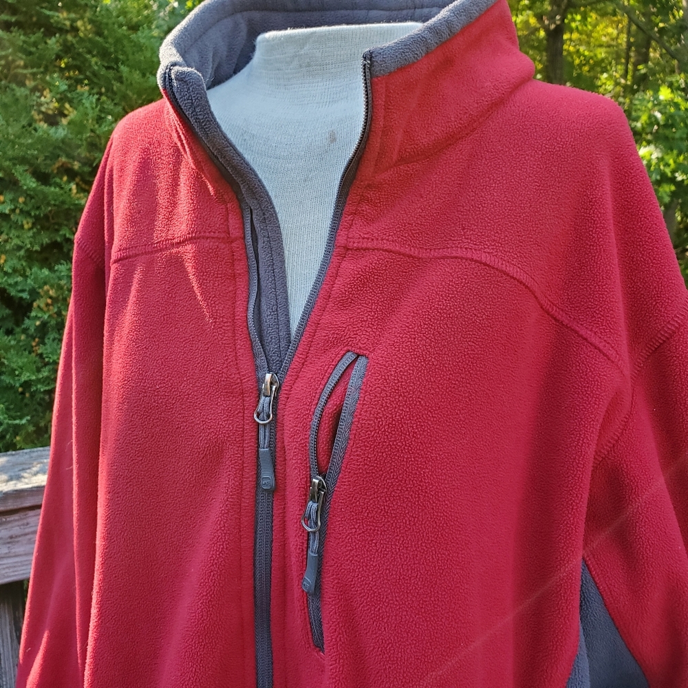 Free Country Red Full Zip Fleece Jacket Size XXL
